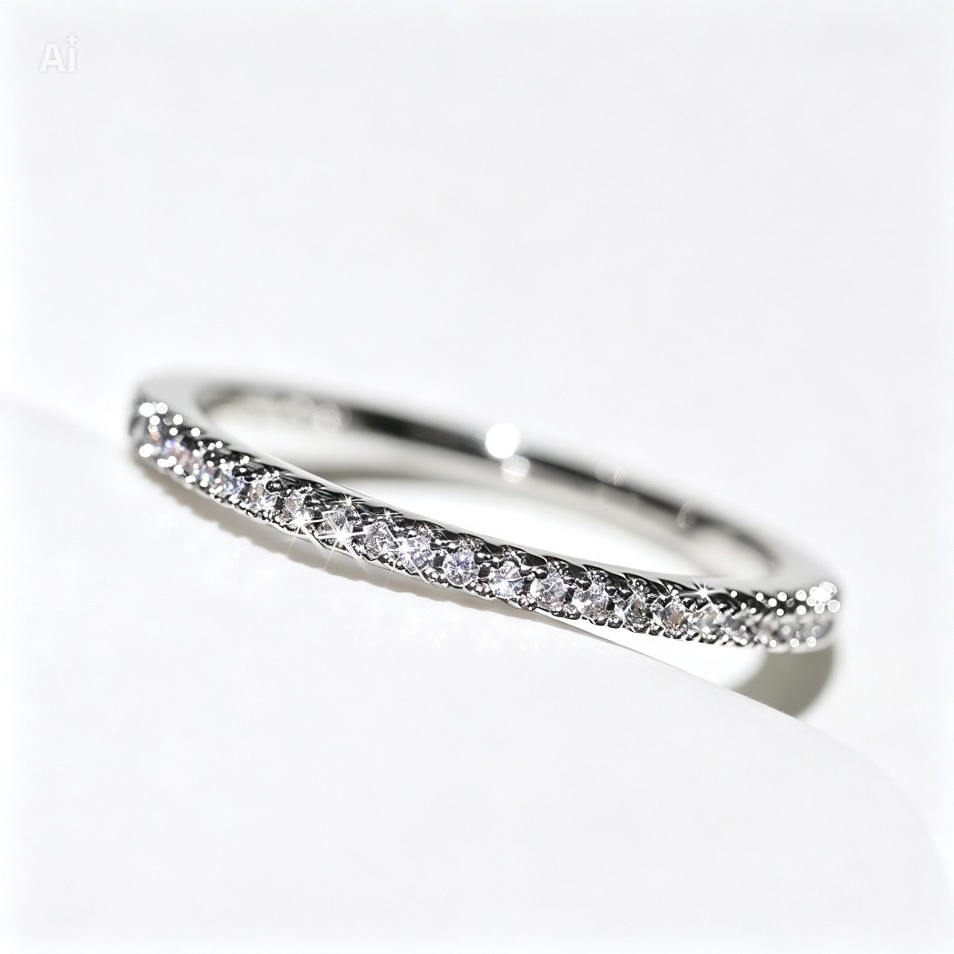 Crystal Wedding & Engagement Ring — 925 Sterling Silver