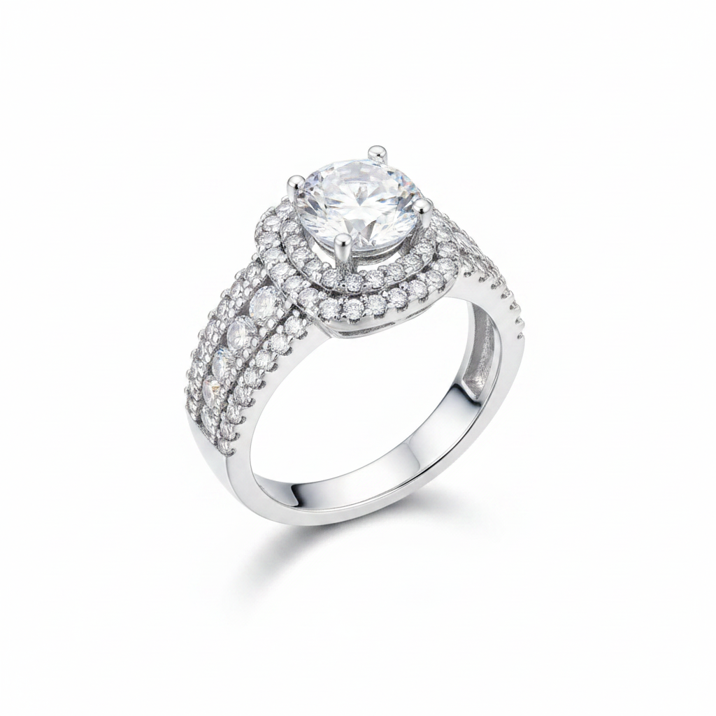 Platinum-Plated Wedding Ring For Woman