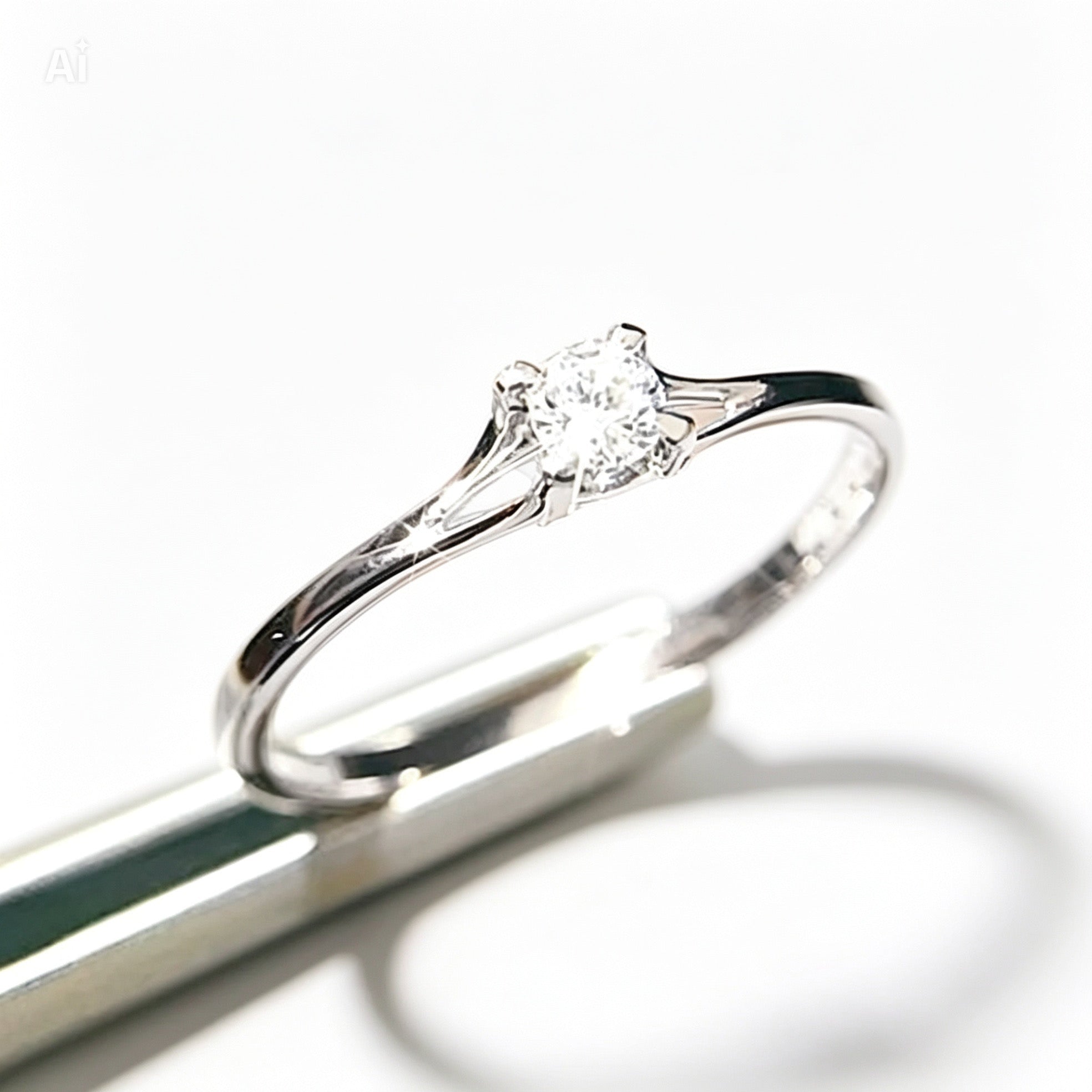 Simple & Classic Cubic Zirconia Wedding Band — Minimalist Engagement Ring