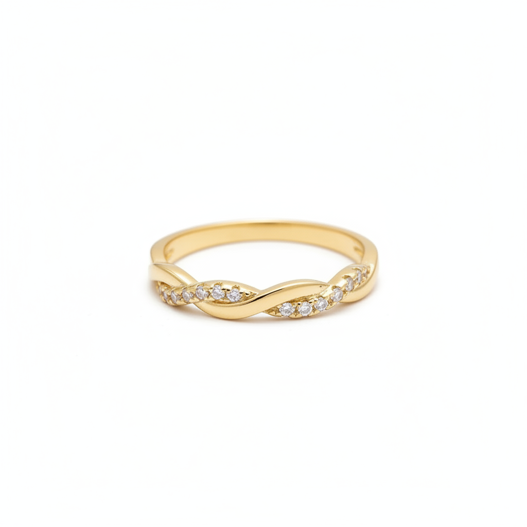 Eternity Wedding Band — Brilliant Round Cubic Zirconia Engagement Ring